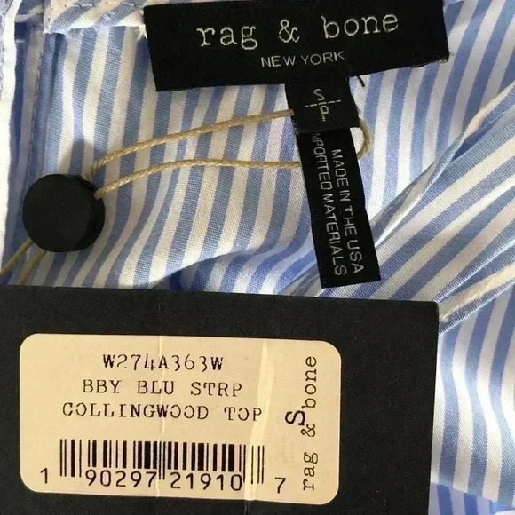 Rag & Bone Striped Blouse NWT Size S—WB01 - Picture 6 of 6